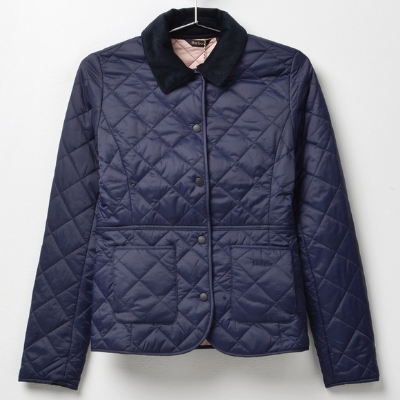 Barbour Jackets & Blazers - Barbour Deveron Quilted Navy Black Chore Jacket